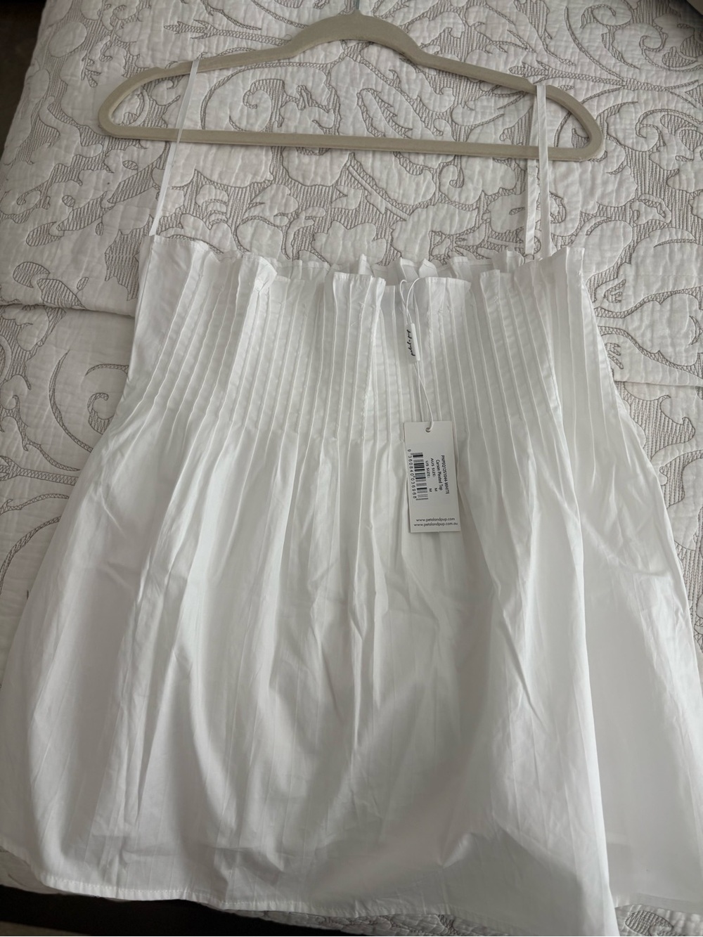 Petal & Pup White Pleated A-Line Blouse